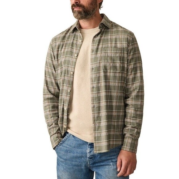 Faherty Coastline Knit Shirt Men XXL Pleasant Hill Plaid Button Up - Picture 1 of 8